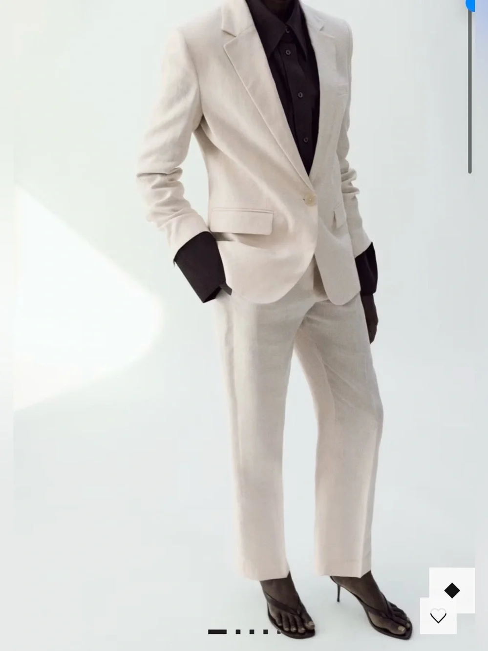 Mango Linen Suit Trousers Womens Straight Leg Pants size 8